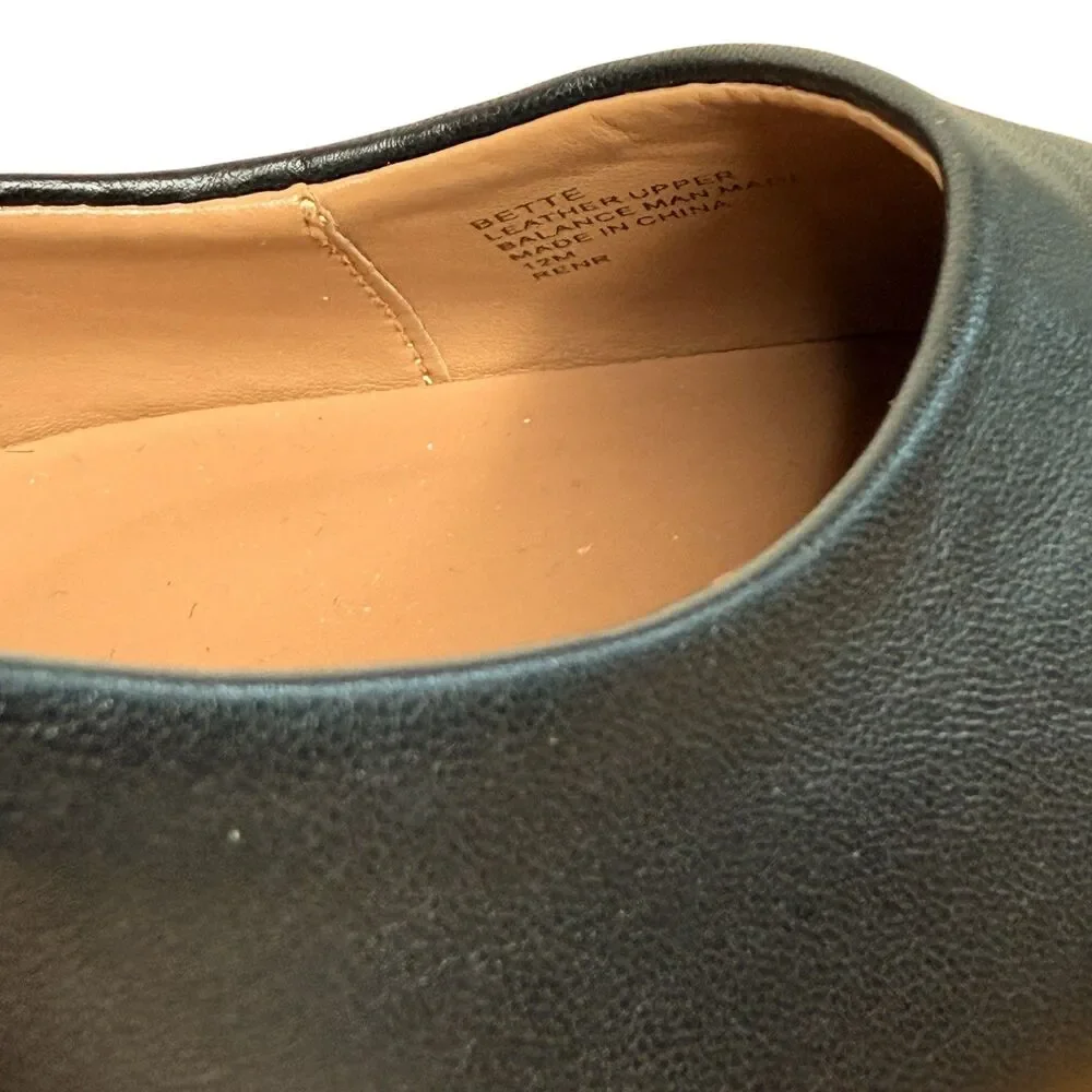 Aerosoles Bette Pumps Size 12 Leather Black Block Heel Pointed Toe Classic
